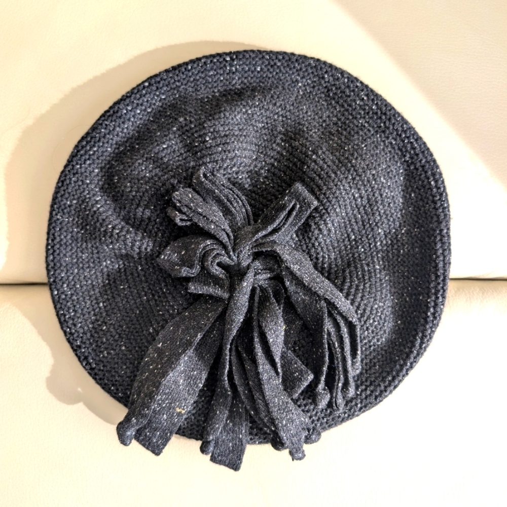 Italian 100% Cotton Black Women's Hat
